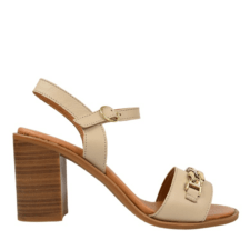 Sandale elegante - dama -  D42-9103 bej - piele naturala - toc