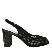 Sandale elegante - dama -  JI40055B negru - piele intoarsa