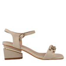 Sandale elegante - dama -  JI60018A bej - piele ecologica - cu toc