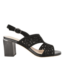 Sandale elegante - dama -  JI60051A bej - piele intoarsa - cu toc