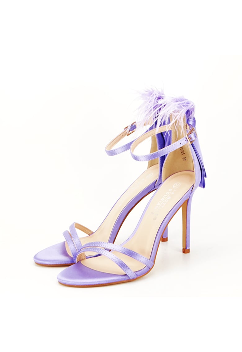 Sandale elegante mov cu pene BSX8005 128 13124 1 Sandale elegante mov cu pene BSX8005 128 13124