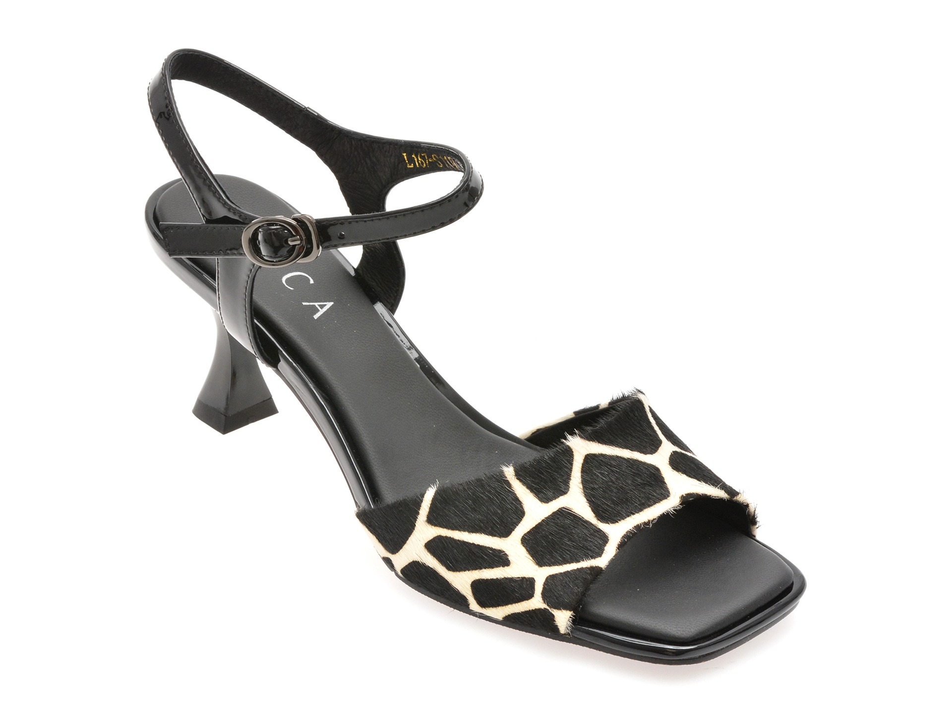 Sandale eleganti EPICA negre, L167, din piele naturala 1 Sandale eleganti EPICA negre