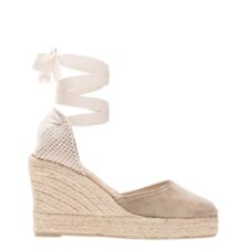 Sandale-espadrile D'orsay din piele intoarsa Hamptons