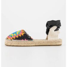 Sandale-espadrile cu bareta infasurabila