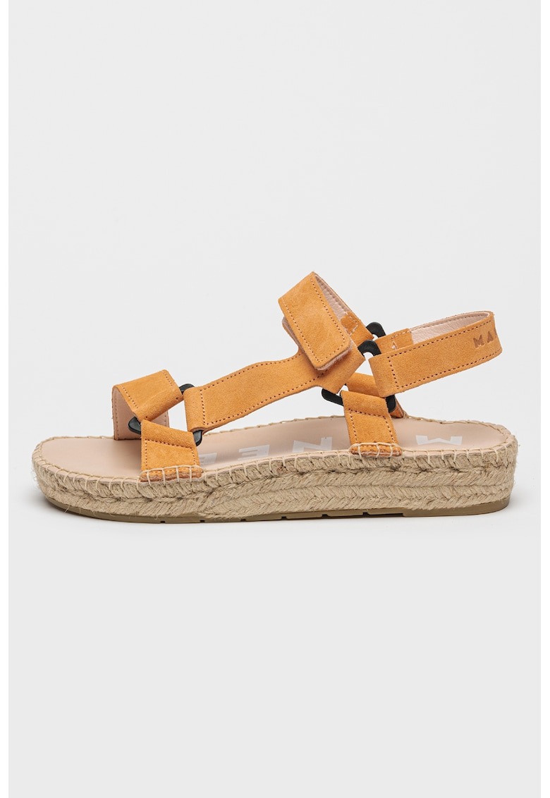 Sandale-espadrile cu garnituri de piele 1 Sandale-espadrile cu garnituri de piele