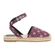 Sandale-espadrile cu imprimeu logo