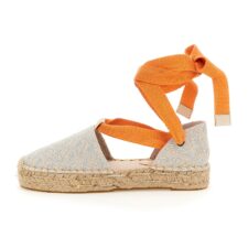 Sandale-espadrile cu model petrecut si monograma