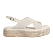 Sandale-espadrile cu platforma si logo