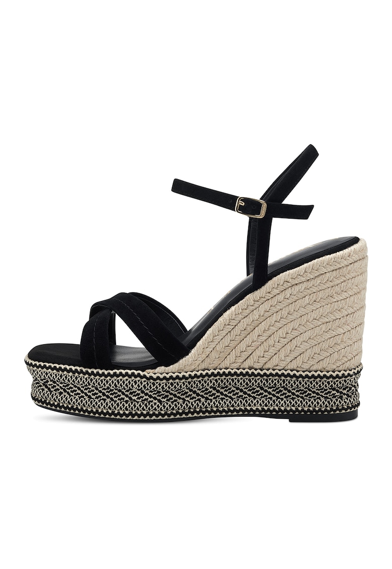 Sandale-espadrile de piele cu platforma 1 Sandale-espadrile de piele cu platforma