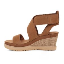 Sandale-espadrile de piele intoasa cu velcro Ileana