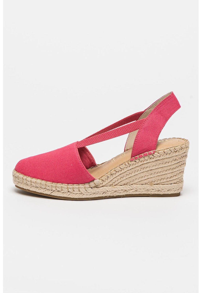 Sandale-espadrile din panza cu talpa wedge 1 Sandale-espadrile din panza cu talpa wedge