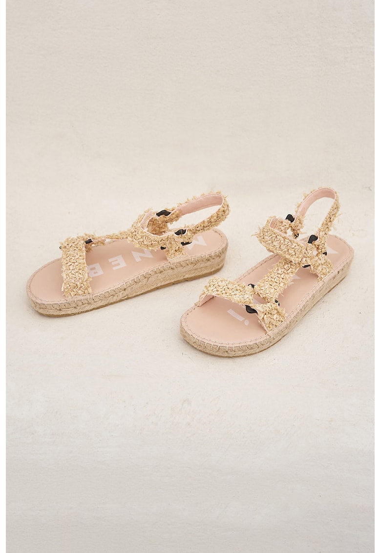 Sandale-espadrile tesute cu inchidere cu velcro 1 Sandale-espadrile tesute cu inchidere cu velcro