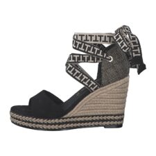 Sandale-espadrile wedge cu bareta infasurabila