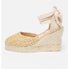 Sandale-espadrile wedge cu barete infasurabile