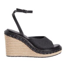 Sandale-espadrile wedge cu logo