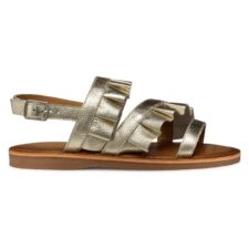 Sandale fete - J55BSB-00044 -  Piele naturala - Auriu
