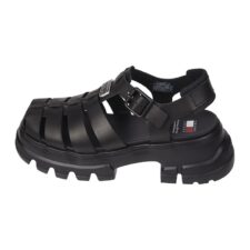 Sandale fisherman de piele cu aspect masiv