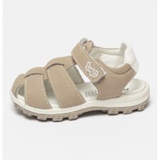 Sandale fisherman de piele intoarsa ecologica cu banda velcro