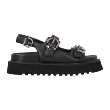 Sandale flatfom de piele