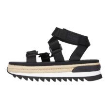 Sandale flatform cu aplicatii de iuta