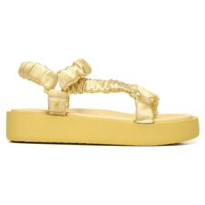 Sandale flatform cu aspect satinat Harlene