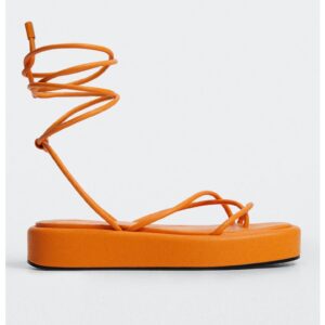 Sandale flatform cu bareta infasurabila Tube