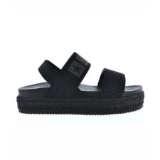 Sandale flatform cu barete din material textil