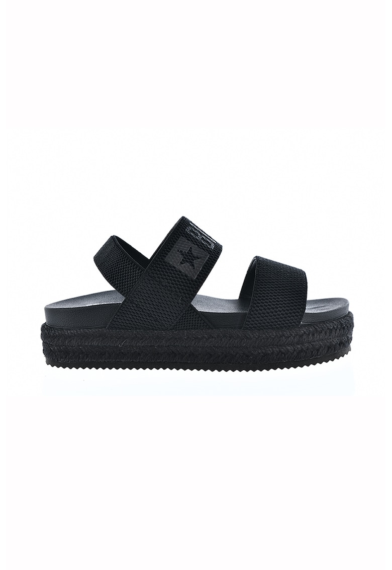 Sandale flatform cu barete din material textil 1 Sandale flatform cu barete din material textil