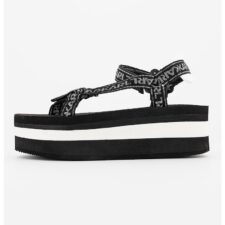 Sandale flatform cu model logo