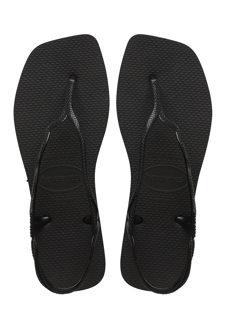 Sandale flatform cu model uni 1 Sandale flatform cu model uni