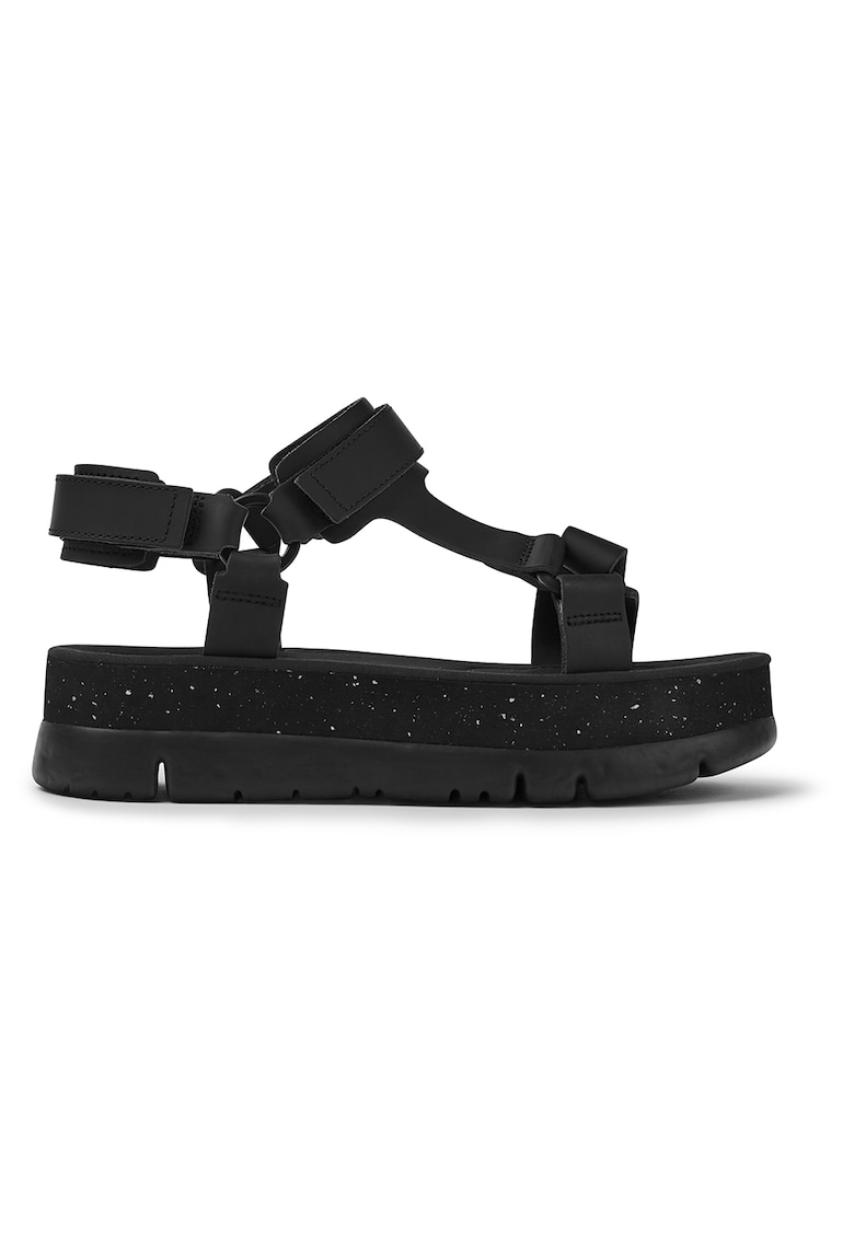 Sandale flatform de piele cu velcro Oruga 1 Sandale flatform de piele cu velcro Oruga