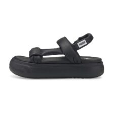 Sandale flatform de piele ecologica