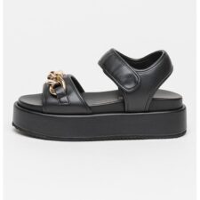 Sandale flatform de piele ecologica Noa