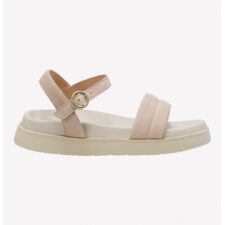 Sandale flatform de piele intoarsa cu logo stantat