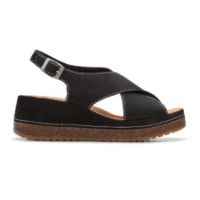Sandale flatform de piele nabuc Kassandra Step
