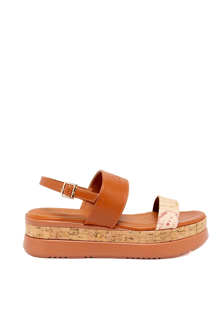 Sandale flatform din piele ecologica Aurelia 1 Sandale flatform din piele ecologica Aurelia