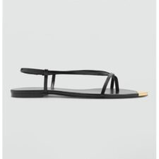 Sandale flatform din piele intoarsa cu detaliu auriu