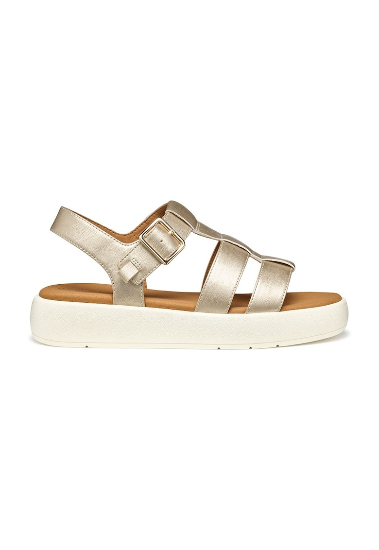 Sandale gladiator joase din piele ecologica cu talpa cu platforma 1 Sandale gladiator joase din piele ecologica cu talpa cu platforma