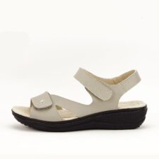 Sandale gri din piele naturala Sara 129 3060