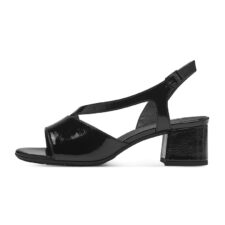 Sandale lacuite cu toc masiv