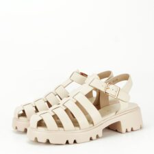 Sandale late bej cu talpa groasa 8067 129 14962