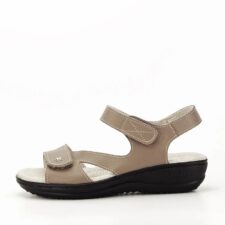 Sandale maro deschis din piele naturala Sara 129 Maro