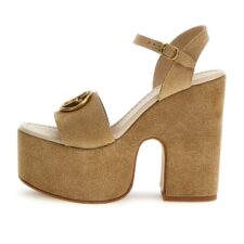 Sandale masive de piele intoarsa