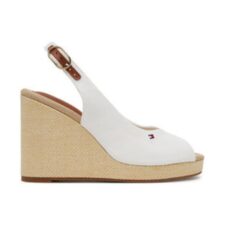 Sandale  material textil - alb