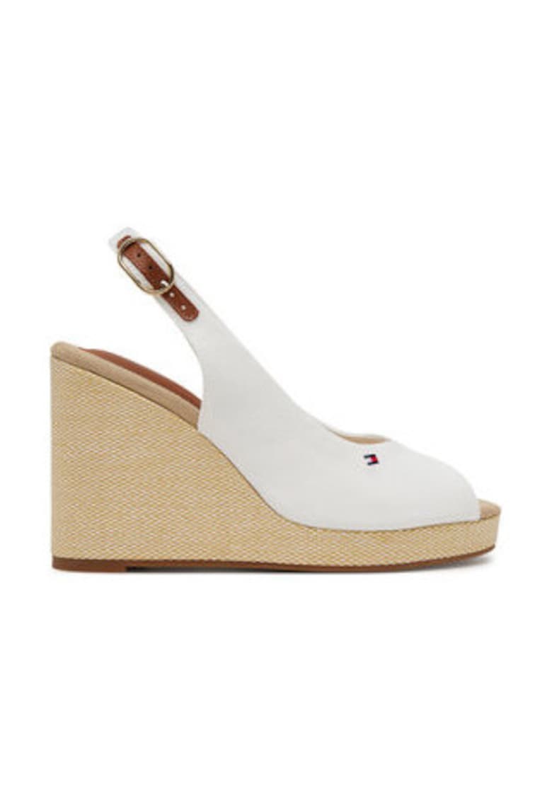 Sandale material textil - alb 1 Sandale material textil - alb