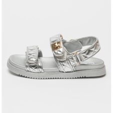 Sandale matlasate cu talpa plata si inchidere velcro Mona