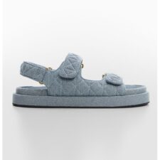 Sandale matlasate din denim Tania