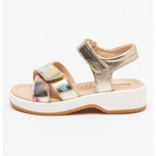 Sandale metalizate de piele cu stele Truman