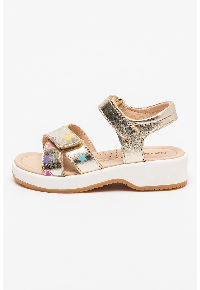 Sandale metalizate de piele cu stele Truman 1 Sandale metalizate de piele cu stele Truman