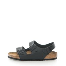 Sandale negre cu calapod clasic Milano